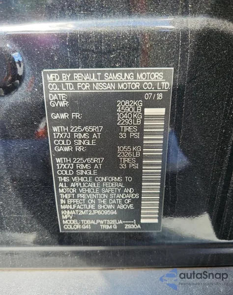 2018 Nissan Rogue S z USA, uszkodzony, nr VIN KNMAT2MT2JP609594